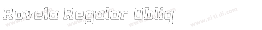 Rovela Regular Obliq字体转换